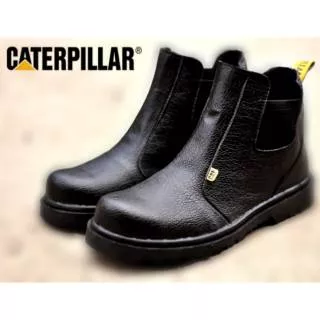 Sepatu pria Caterpillar safety boot hitam high