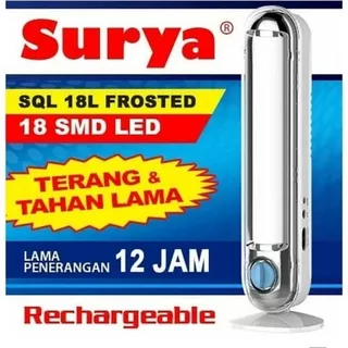 Lampu Emergency Surya SQL 18L Frosted / Lampu Cas