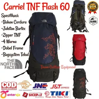 TAS GUNUNG 60 L TERMURAH-CARRIER DOBEL FRAME-CARRIEL 60L-TAS GUNUNG TNF PRIA WANITA