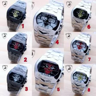 jam tangan Lamborghini rantai crono off fashion cowo