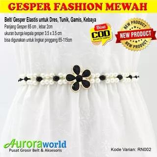 Auroraworld ikat pinggang Belt gesper fashion wanita elastis untuk dress tunik gamis ikat Pinggang Fashion Terbaru