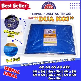 Terpal  DUA KOI  Ukuran 4M x 6M s/d 6M x 9M A2 A3 A5 A8 A12