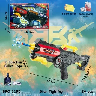 Pistol Pistolan (Hitam) Peluru Busa Soft Bullet Air Jelly Hydrogel Tembak Tembakan Anak BIGBANG