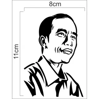 sticker cutting sketsa jokowi, gambar wajah jokowi