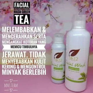 Pembersih wajah facial wash green tea 100ml SR12 BPOM ORIGINAL