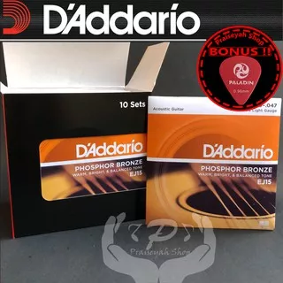 Daddario EJ15 0.10 Senar Gitar Akustik String Original Phospor Bronze