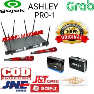 Mic wireless Ashley PRO 1 ( Handheld) MERAH RED ORYGINAL