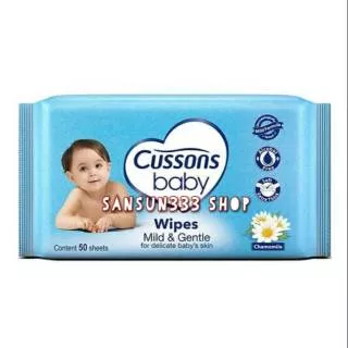 CUSSONS Baby Wipes Mild & Gentle 50`s | Tisu Basah Cussons Chamomile