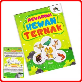 BUKU ANAK -  MEWARNAI - BUKU MEWARNAI HEWAN TERNAK