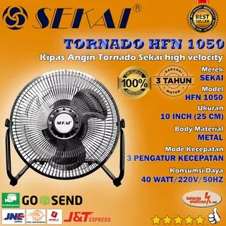 KIPAS ANGIN MEJA TORNADO SEKAI HFN 1050 10 INCH DESK FAN