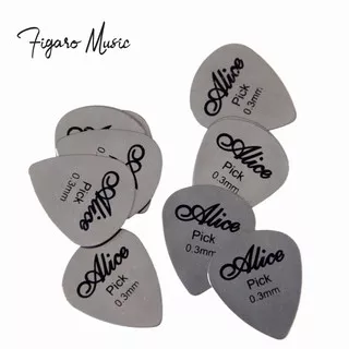 Pick Gitar Alice Logam Besi Stainless Steel Guitar Picks 0.30mm