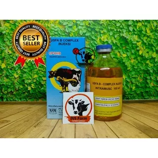 Vitamin B Complex usfa Injeksi 100ml Vitamin B kompleks b komplek penggemuk hewan ternak sapi kambing unggas