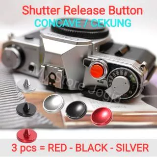 Tombol Shutter Release Button 3 Pcs CEKUNG SILVER - RED - BLACK Leica Fujifilm Nikon Canon Olympus Fuji X-Pro1 X-Pro3 X-Pro2 X-E4 X-T4 X-T3 X-T2 X-T1 X-T20 X-T10 X-E3 X-E2 X-E2s X100F X100V X-T100 X-T200 X100 X100S X-S10