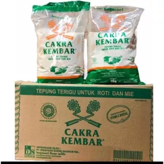 TEPUNG TERIGU KEMASAN CAKRA 1 kg 1 dus isi 12 gojek or grab only