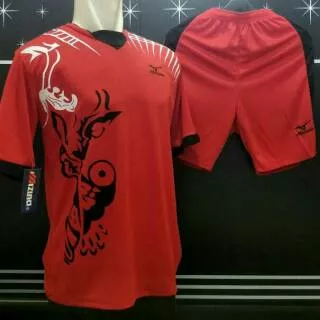 Kaos Setelan Volly Mizuno / Kostum Olahraga / Jersey Futsal / Baju Bola / Kaos tim Voli Baju Stelan