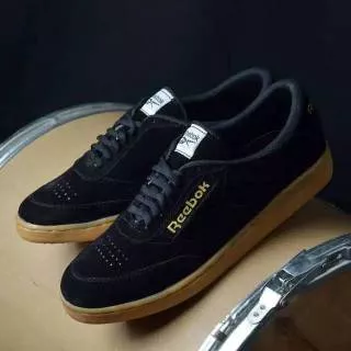 GRADE ORIGINAL SEPATU PRIA REEBOK  PREMIUM SNEAKERS CASUAL FULL HITAM SEKOLAH FITNES RUNNING SPORT