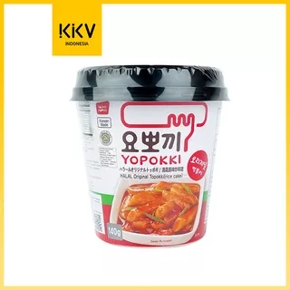 KKV Yopokki Rice Cake Original Topokki | Spicy Topokki | Jjajang Topokki Cup Makanan Korea Topokki Instant 140g