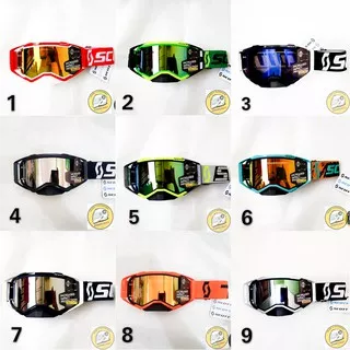 KACAMATA GOGGLE SCOTT 2 LENSA ,NOT FOX,NOT 100%,OSBE,THOR For HELM JPX ,ORCA