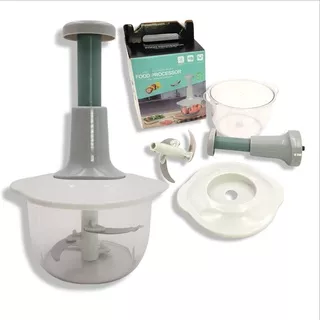 Blender Manual Tekan Alat Penggiling Daging / Slap Chop Manual Jumbo Food Processor Multifungsi 1,5 Liter / Blender Manual Food Processor Serbaguna (qtop)/Food Chopper Manual Serbaguna/Blender Pemotong manual Tekan/Pencacah penggiling daging/ Mixer adonan