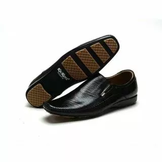 SEPATU PANTOFEL PRIA KULIT SAPI ASLI KICKERS KANTOR FORMAL KERJA BROWN HITAM // SepatuPantofel Pria