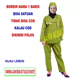 BAJU OKA BORDIR NAMA / BORDIR NAMA BAJU OKA / SERAGAM OKA  BORDIR NAMA  / BAJU JAGA / BAJU PERAWAT LENGAN PANJANG TANPA COD