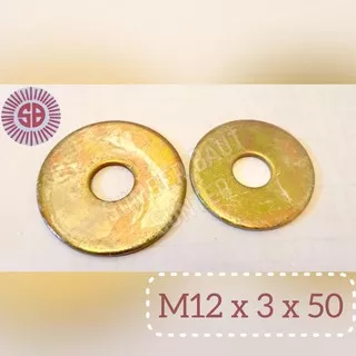 M12 x 3 x 50 Ring Plat LEBAR Galvanis WP Washer Plate 12 mm