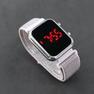 jam tangan cewek led  jam tangan murah model Apple watch tali kanfas nylon/ jam led/jam cewek