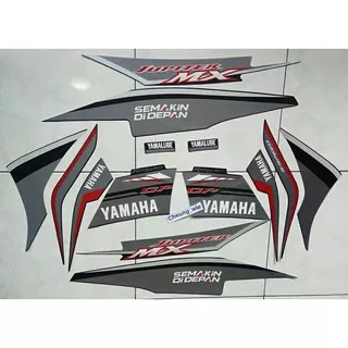 lis body Stiker Striping New Jupiter MX 135 2014 - 2015 SE GP Grey Abu Hitam Livery Semakin Di depan