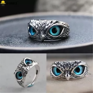 SUBEI Lovers Owl Eye Mother`s Day Open Adjustable Statement Ring Gift Demon Jewelry Retro Animal Style Vintage Ring