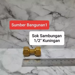 sok sambungan 1/2 inch keran air panas sok kuningan 1/2 kran