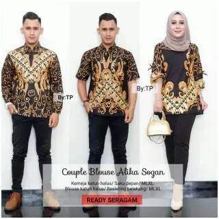 COUPLE BLUS ALIKA SOGAN SARIMBIT BATIK GADING MARTEEN MURAH