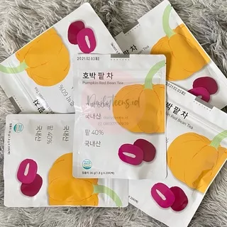 [READY STOCK] Pumpkin Red bean tea 20 pcs IMPORT KOREA HALAL NATURAL INGREDIENTS teh pelangsing alami diet kaya serat