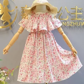 Dress anak perempuan import Motif Autumn Flowers Shakeel 1 2 3 4 5 6 7 8 9 Tahun