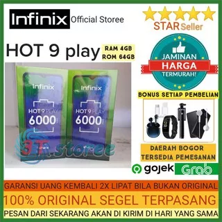 INFINIX HOT 9 PLAY [4/64GBGB] [4/64GB] ORIGINAL INFINIX 100% BARU BERGARANSI RESMU