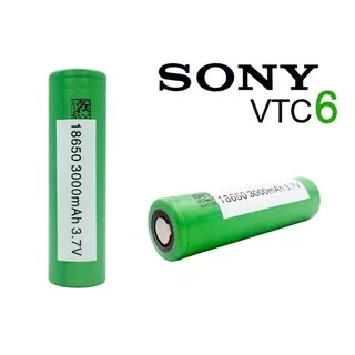 Authentic Battery SONY VTC6 3000Mah 30A 3.7V 18650 batere baterai Vape Vapor VTC 6 3000 mah