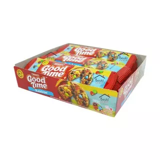 BOX Good Time Rainbow Biskuit Vanila Taburan Rainbow Chocochip - 12pcs x 16gr