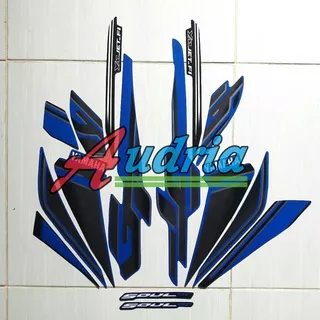 Sticker Striping Motor Yamaha Mio soul gt 2012 Biru