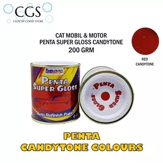 Cat Penta CANDYTONE RED 200 gram - cat candy merah - cat merah candy - cat penta candy - cat penta candytone red - cat merah candy tone - cat motor merah candy - cat motor candytone