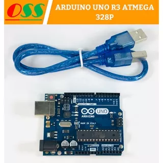 ARDUINO UNO R3 ATMEGA 328P DENGAN ATMEGA 16U2 DAN KABEL USB ARDUINO IDE