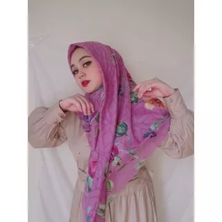 Sweet Spring Series Pink / Hijab Voal / Hijab Segiempat / Jilbab Motif