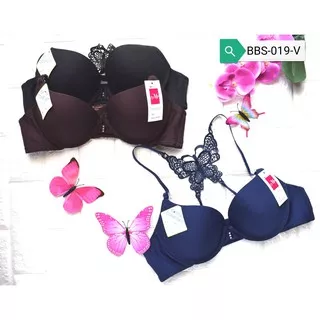 BRA FASHION IMPORT KAIT DEPAN BERKAWAT TATO KUPU-KUPU BBS-019-V