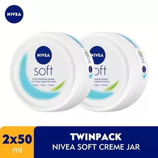 NIVEA Crème Soft Jar 50mL Twinpack