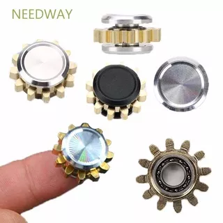 NEEDWAY Mini Metal Gear Gyroscope Stress Relief Antistress Hand Toys Fidget Spinner Adult Gift Spinning Top Fingertip Spinner Spinning Toy Rotation Spinning Top Finger Toy Sliver Black Gyroscope