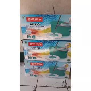 ALAT PEL LANTAI LIVINA SPIN MOP LION STAR STANDART 6 LITER BM-45 Bonus 1buah refill pel!