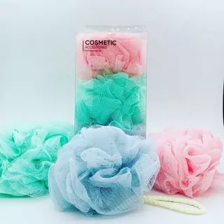 MINISO BATH SPONGE SET UNTUK MANDI ISI 3 PCS