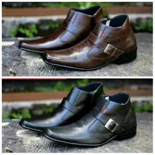 SEPATU PANTOFEL KULIT ASLI PRIA KICKERS BOOTS SLETING TINGGI KERJA KANTOR PORMAL DINAS PESTA ELEGANT