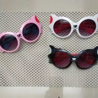 HONEY KC08 KACAMATA BULAT ANAK BALITA GIRL FRAME CAT SUNGLASSES cewek perempuan lucu import