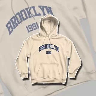 Hoodie BROOKLYN 1991 Premium Text BORDIR Flece Tebal | JAKET HOODIE BROOKLYN PRIA WANITA TERMURAH DAN TERLARIS