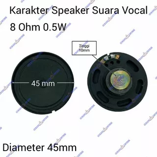Speaker Pasif Mini 45mm 4 Ohm 0.5 Watt Untuk Speaker Aktif Portable