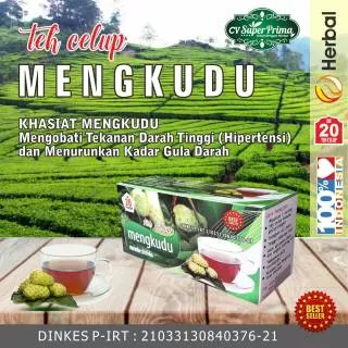 Teh Celup Herbal Mengkudu Asli Alami isi 20bag Tea ORIGINAL Menurunkan Tekanan Darah Tinggi Mengatasi Diabetes